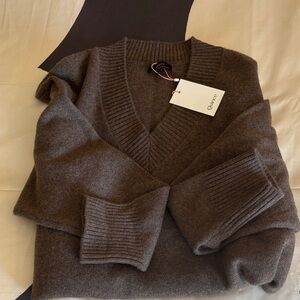 Quince Cashmere Sweater in Rich Brown